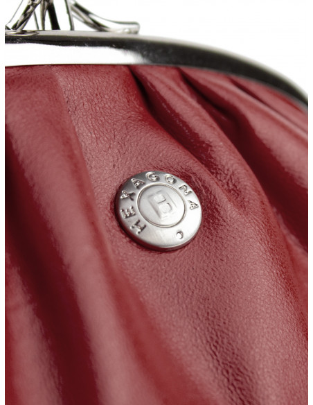 Dámská kožená peněženka/kosmetická taška Hexagona s kovovým zapínáním