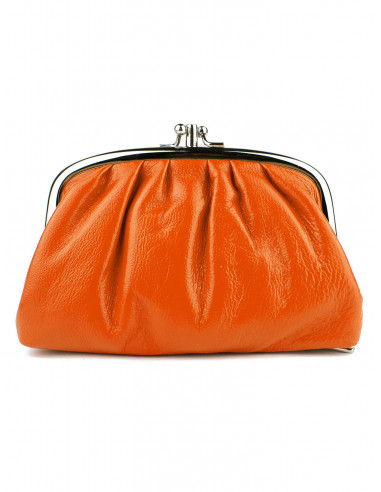 Dámská kožená peněženka/kosmetická taška Hexagona s kovovým zapínáním