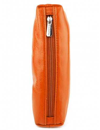 Dámská kožená peněženka/kosmetická taška Hexagona s kovovým zapínáním