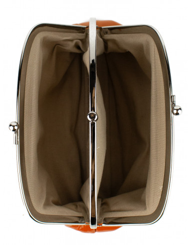 Dámská kožená peněženka/kosmetická taška Hexagona s kovovým zapínáním