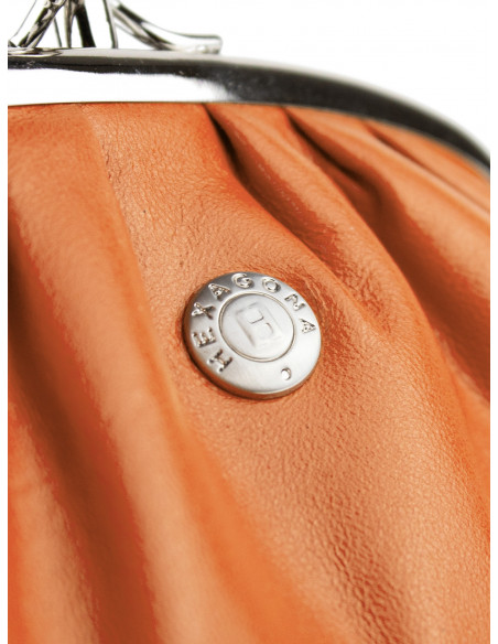 Dámská kožená peněženka/kosmetická taška Hexagona s kovovým zapínáním