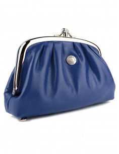 Dámská kožená peněženka/kosmetická taška Hexagona s kovovým zapínáním 2