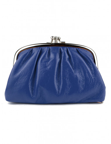 Dámská kožená peněženka/kosmetická taška Hexagona s kovovým zapínáním