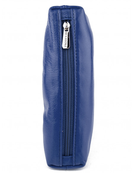 Dámská kožená peněženka/kosmetická taška Hexagona s kovovým zapínáním