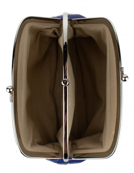 Dámská kožená peněženka/kosmetická taška Hexagona s kovovým zapínáním