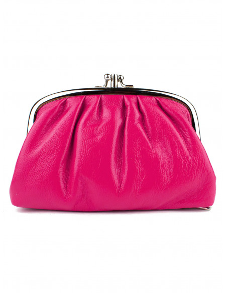 Dámská kožená peněženka/kosmetická taška Hexagona s kovovým zapínáním