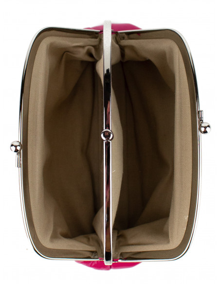 Dámská kožená peněženka/kosmetická taška Hexagona s kovovým zapínáním