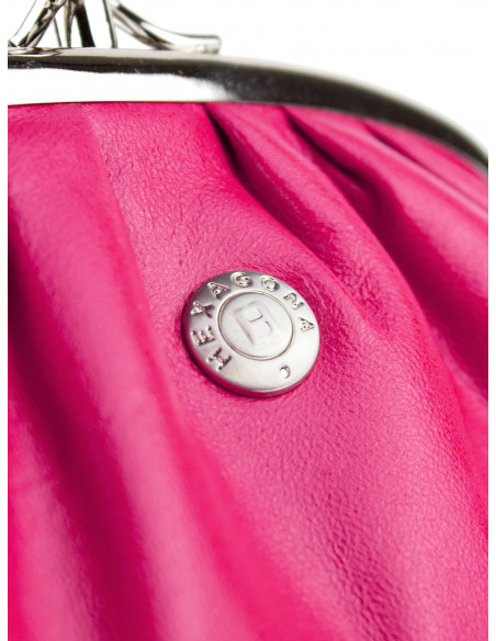 Dámská kožená peněženka/kosmetická taška Hexagona s kovovým zapínáním