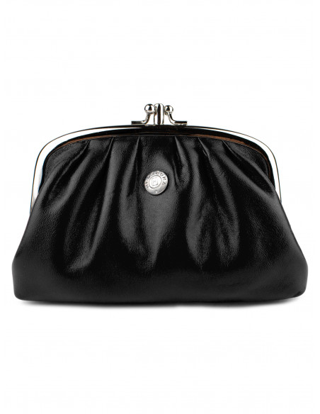 Dámská kožená peněženka/kosmetická taška Hexagona s kovovým zapínáním