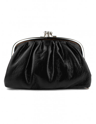 Dámská kožená peněženka/kosmetická taška Hexagona s kovovým zapínáním