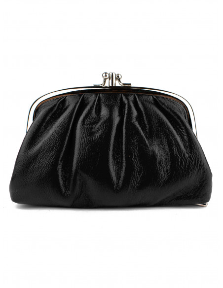 Dámská kožená peněženka/kosmetická taška Hexagona s kovovým zapínáním