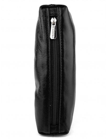 Dámská kožená peněženka/kosmetická taška Hexagona s kovovým zapínáním