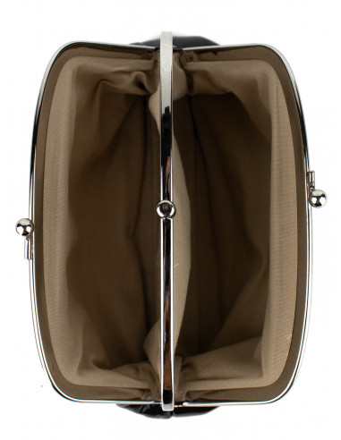 Dámská kožená peněženka/kosmetická taška Hexagona s kovovým zapínáním