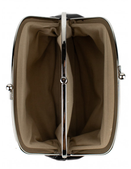 Dámská kožená peněženka/kosmetická taška Hexagona s kovovým zapínáním