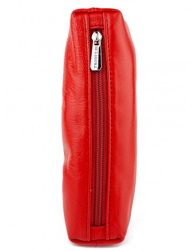 Dámská kožená peněženka/kosmetická taška Hexagona s kovovým zapínáním