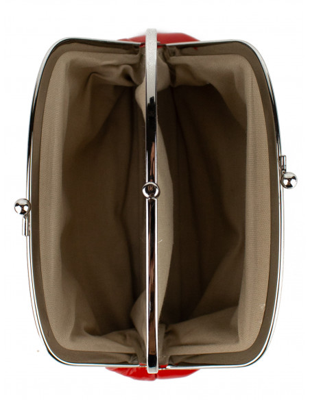 Dámská kožená peněženka/kosmetická taška Hexagona s kovovým zapínáním