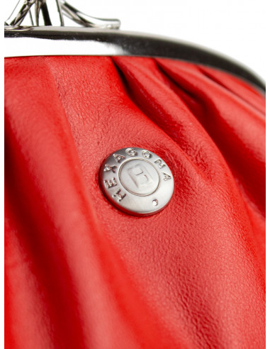 Dámská kožená peněženka/kosmetická taška Hexagona s kovovým zapínáním