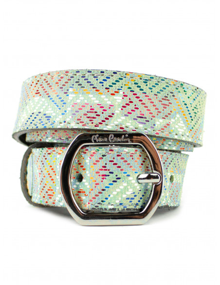 Dámský barevný kožený pásek PCMT 8017/25 Pierre Cardin