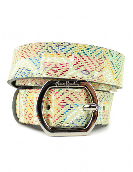 Dámský barevný kožený pásek PCMT 8017/25 Pierre Cardin