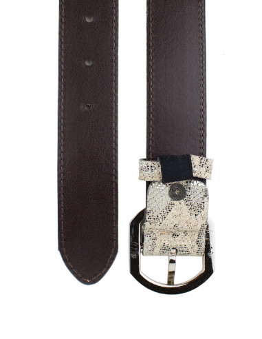 Dámský kožený pásek PC 8016/35 Pierre Cardin s barevným vzorem