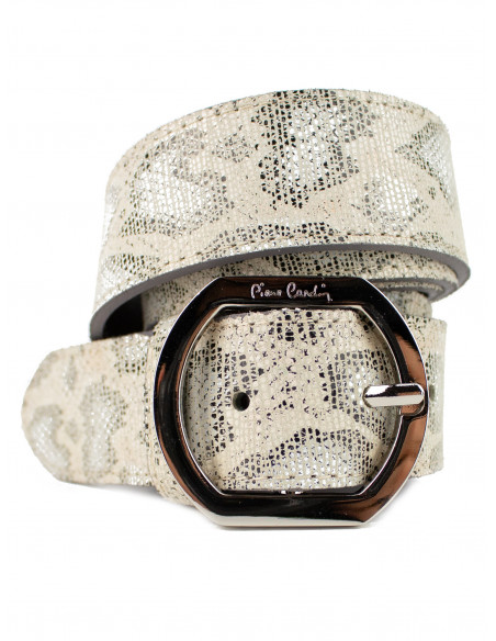 Dámský kožený pásek PC 8016/35 Pierre Cardin s barevným vzorem