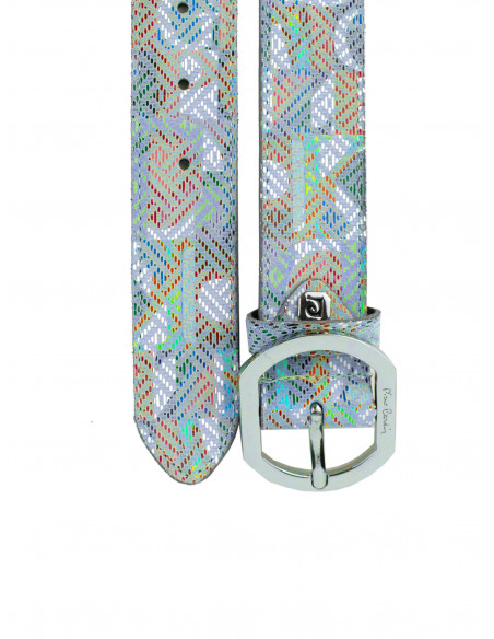 Dámský kožený pásek PC 8016/35 Pierre Cardin s barevným vzorem