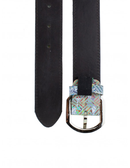 Dámský kožený pásek PC 8016/35 Pierre Cardin s barevným vzorem