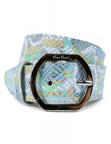 Dámský kožený pásek PC 8016/35 Pierre Cardin s barevným vzorem