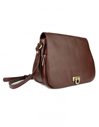 Dámská kožená kabelka crossbody Hexagona Lormont