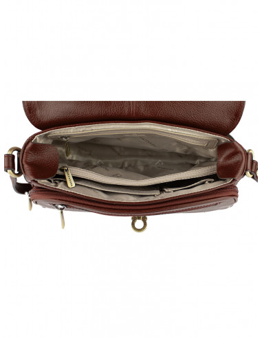 Dámská kožená kabelka crossbody Hexagona Lormont