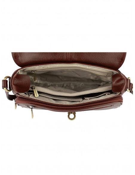 Dámská kožená kabelka crossbody Hexagona Lormont