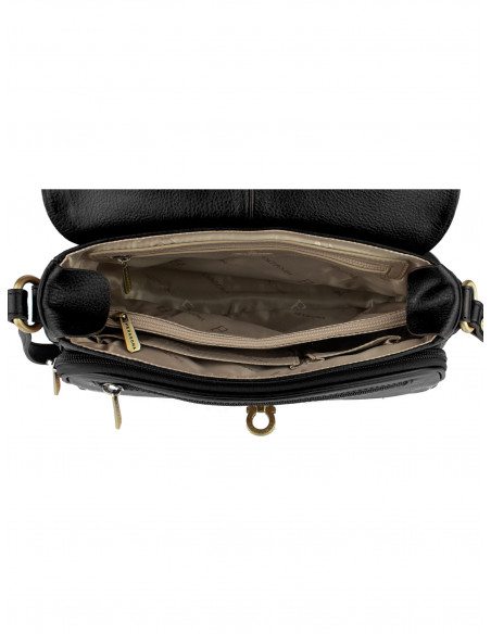 Dámská kožená kabelka crossbody Hexagona Lormont