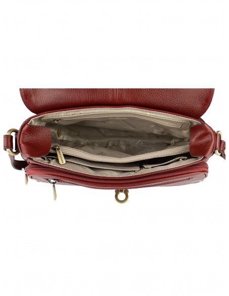 Dámská kožená kabelka crossbody Hexagona Lormont