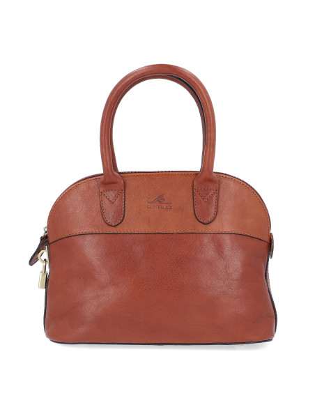 Italská kožená kabelka Cristina Rui Chiara vícebarevná a hnědá