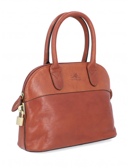 Italská kožená kabelka Cristina Rui Chiara vícebarevná a hnědá