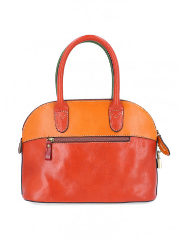 Italská kožená kabelka Cristina Rui Chiara vícebarevná a hnědá