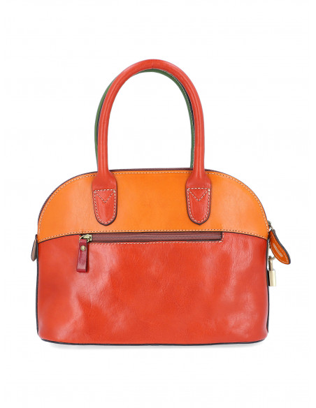 Italská kožená kabelka Cristina Rui Chiara vícebarevná a hnědá