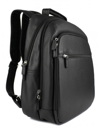 Kožený batoh na notebook Hexagona Darien v městském stylu