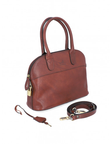 Italská kožená kabelka Cristina Rui Chiara vícebarevná a hnědá