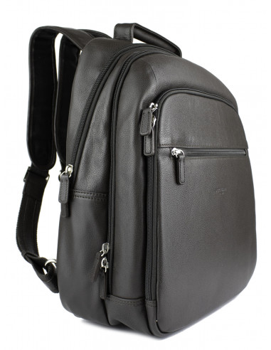 Kožený batoh na notebook Hexagona Darien v městském stylu