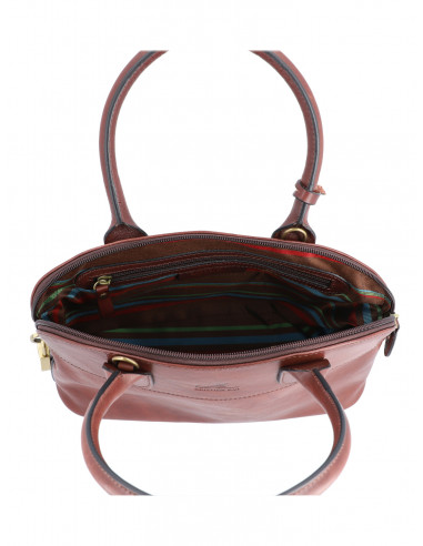 Italská kožená kabelka Cristina Rui Chiara vícebarevná a hnědá