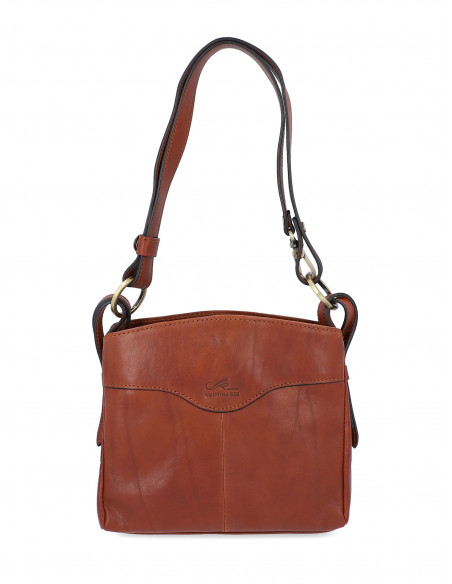 Dámská italská kožená kabelka Cristina Rui Ilaria vícebarevná a hnědá