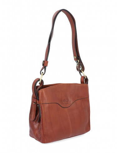 Dámská italská kožená kabelka Cristina Rui Ilaria vícebarevná a hnědá