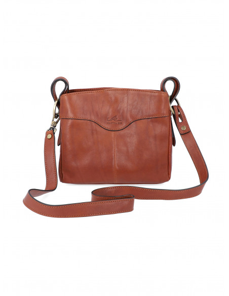Dámská italská kožená kabelka Cristina Rui Ilaria vícebarevná a hnědá