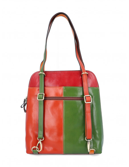 Dámská italská kožená kabelka/batoh 2v1 Cristina Rui Lisa