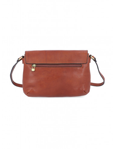 Dámská italská kožená crossbody kabelka Cristina Rui Simona černá a hnědá