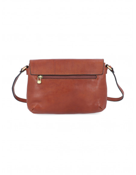 Dámská italská kožená crossbody kabelka Cristina Rui Simona černá a hnědá