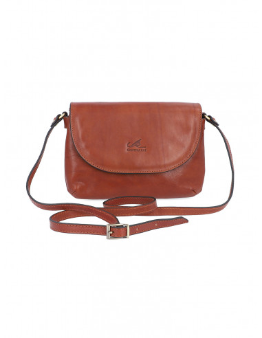 Dámská italská kožená crossbody kabelka Cristina Rui Simona černá a hnědá