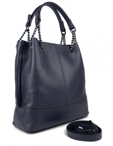 Dámská kožená kabelka Pierre Cardin Marliana velká na A4 s řetízkem