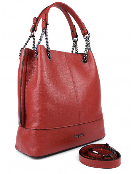 Dámská kožená kabelka Pierre Cardin Marliana velká na A4 s řetízkem